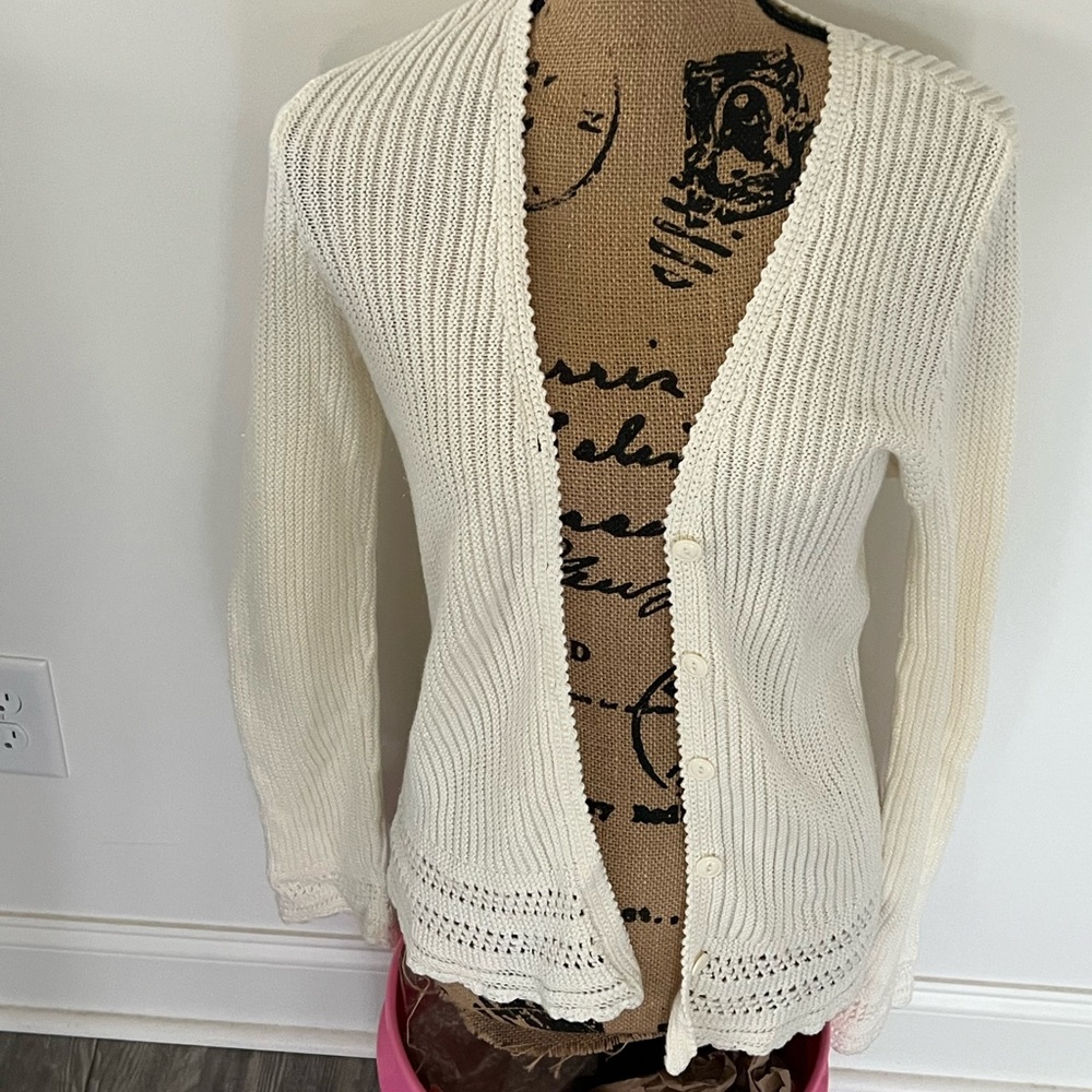 Ralph Lauren Ivory Knit Cardigan